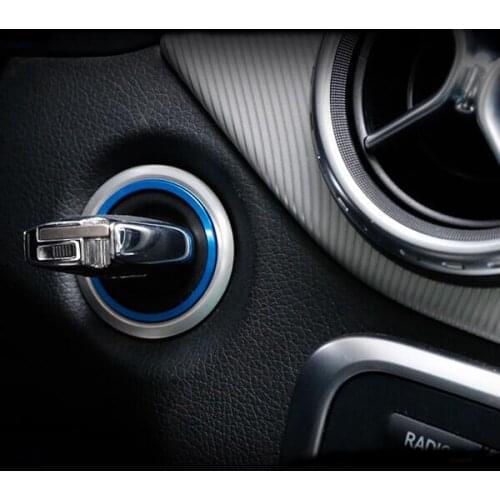 Car styling Ignition Switch Buttons Frame Ring Cover Circle Stickers for Mercedes Benz C E Class GLA CLA GLC W205 W212 X253 C117
