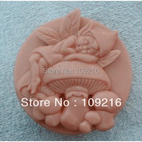 Free shipping!!!1pcs Mushroom Angel (S010) Silicone Handmade Soap Mold Crafts DIY Mold