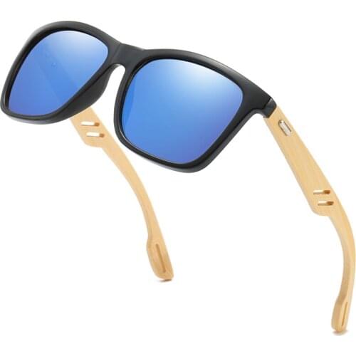 Colorful Wood Sunglasses Men Women Square Bamboo Women for Women Men Mirror Sun Glasses Retro De Sol Masculino 2020 Handmade