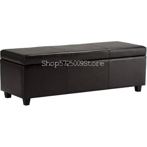 Household Storage Stool Solid Wood Shoe Changing Stool Shoe Cabinet Simple Adult Sofa Stool Large Capacity Storage Stool Entranc