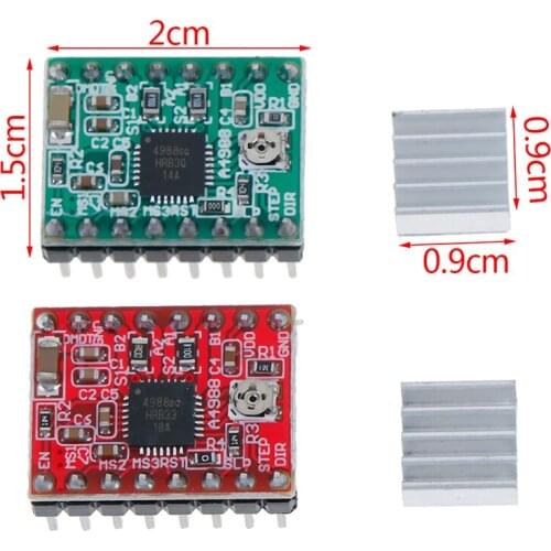 3D Printer Stepstick A4988 Stepper Motor Driver Reprap 4 PCB Board Replace A4988 For 3D Printer Parts Ramps +1pcs Heatsink