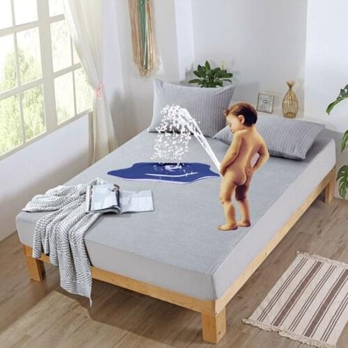 Cotton terry Waterproof Mattress Cover /Mattress Protector Cover For Bed Wetting And Bed Bug Breathable Bed Sheet diaper skirt