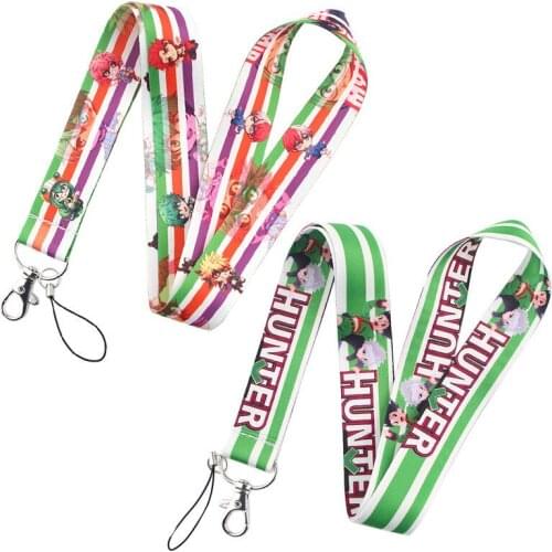 My hero academia hunter x hunter Keychain Lanyard Neck Strap for Key ID Card Straps Badge Holder DIY Hanging Rope Neckband