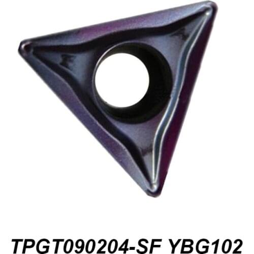 Original TPGT 090204-SF TPGT090204-SF YBG102 YNG151 Boring Cutter CNC Tool External Turning Holder Carbide Insert 10 Pcs/box