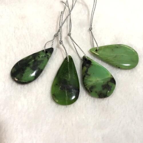 Wholesale 2pcs/lot Natural Chrysoprase Pendant Irregular shape Natural Gem Stone pendant,40mm+ length
