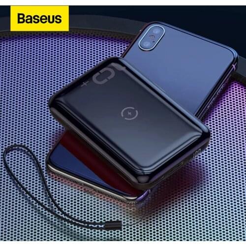 Baseus 10W Wireless Power Bank 10000mah Quick Charge 3.0+PD3.0 Powerbank Wireless Charging External Battery Charger For Xiaomi