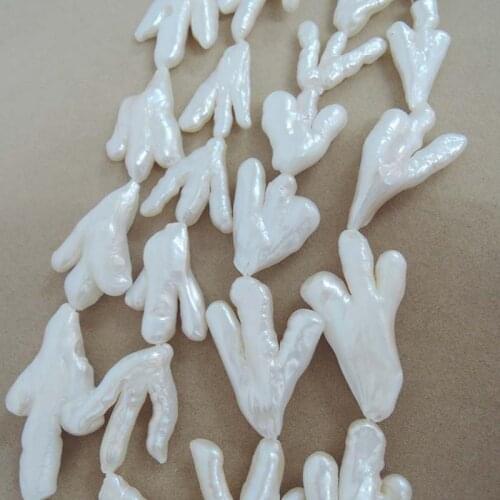 Pearl beads in strand, KESHI PEARL ,BIWA pearl beads,100% nature freshwater pearl with special shape-around 20-40 mm length