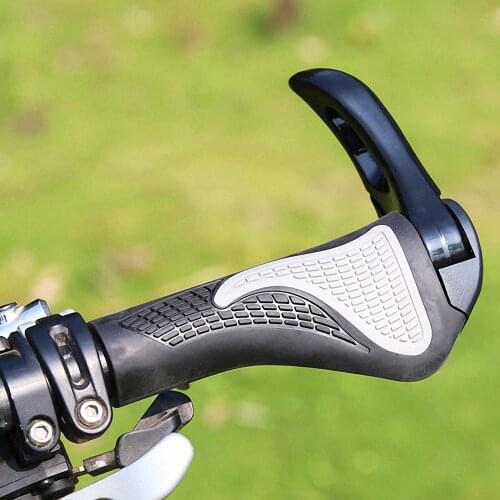 1Pair Cycling Mountain Bike Grips Handlebar Grips MTB Bicycle Rubber Handle Bar Grip End Lock-on Ergonomic Bicycle Accessories