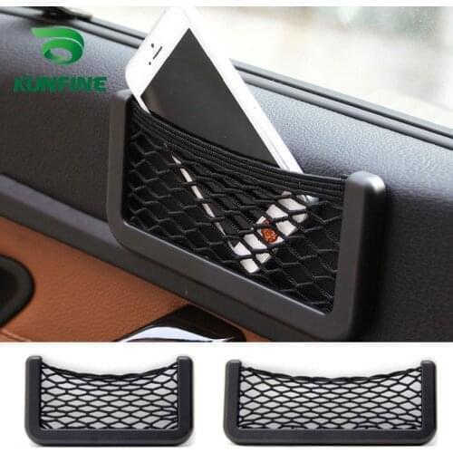 1Pc Car Multifunctional Phone Storage Net Mesh Resilient Car Carrying String Bag Nylon Network Pocket Handphone Holder Ticket