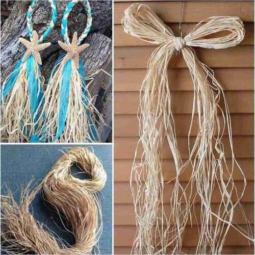 10 Roots / Bag Natural Raffia Hay Rope Creative Wedding Candy Box DIY Packaging Rope Baking Pastry Candy Raffia Packaging Rope