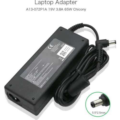 19V 3.8A 72W 5.5*2.5mm A13-072P1A A072A001L Laptop AC Adapter Power Supply Battery Charger