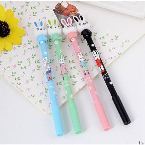 200 Pcs Rabbit Gel Pens for Office and School Supplies Neutral Pens Students Kids Girls Gift Items