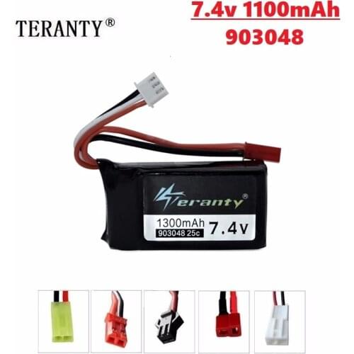 7.4V LiPo Battery For Wltoys V353 A949 A959 A969 A979 k929 7.4v 1300mah 903048 Drone Battery For Remote Control Cars Helicopters