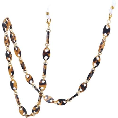 Acrylic Resin Pig Nose Glasses Chain Eyewears Cord Holder Strap Face Mask Lanyard Necklace Sunglasses Chain for Women Jewelry