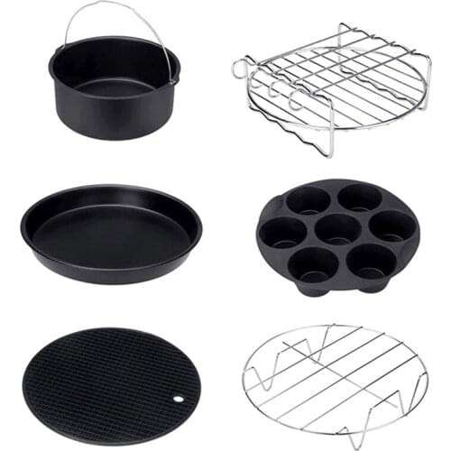 Air Fryer Accessories, All 5.8Qt, 6Qt Air Fryers, BPA Free, Non-Stick, Dishwasher Safe