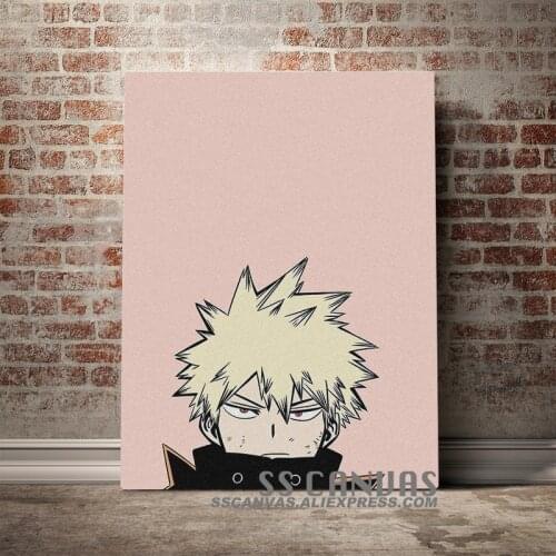 Katsuki Bakugo BNHA Anime Canvas Painting Decor Wall Art Pictures Bedroom Study Home Living Room Decoration Prints Poster