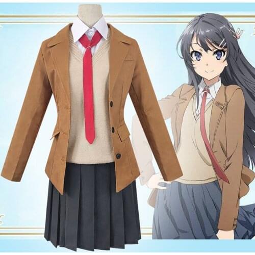 Anime Comic Rascal Does Not Dream of Bunny Girl Senpai Cosplay costumes Sakurajima Mai Cosplay Costume Uniforms Suits Dress Cos