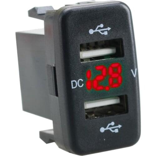 12-24V Mini Dual USB Car Charger Digital Socket Adapter Suitable for Toyota