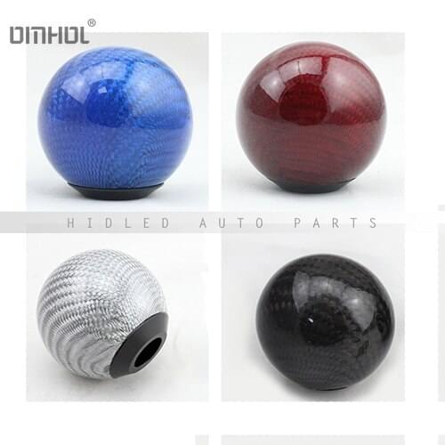 Free Shipping 1 Piece Universal Ball Shape Carbon Fiber Car Gear Shift Knob