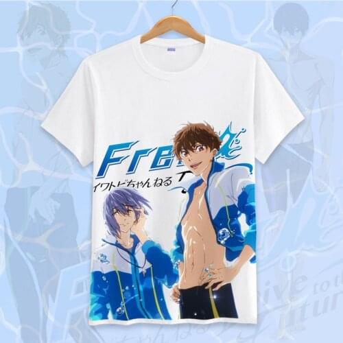 Free! Iwatobi Swim Club Haruka Nanase Makoto Tachibana Nagisa Hazuki Rin Matsuoka Rei Ryugazaki Short Sleeve T shirt Tee Shirt