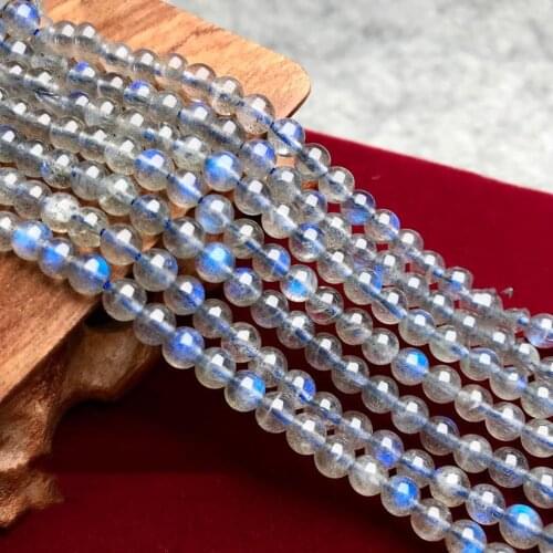5/7A LOOSE BEADS Labradorite round 2/3/4/5/6mm wholesale for DIY jewelry necklace 37cm