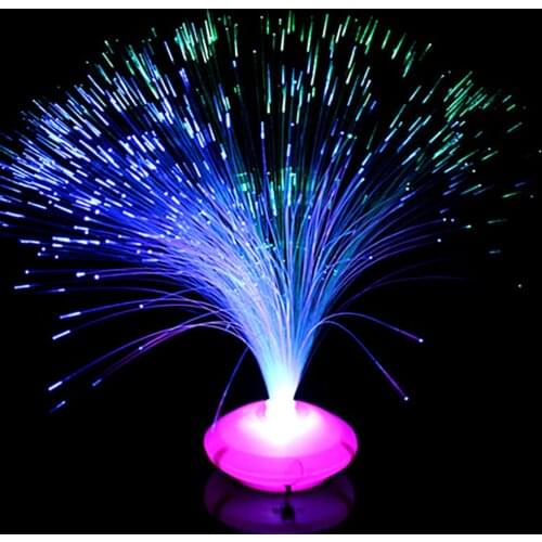 Color Changing LED Fiber Optic Night Light Lamp Stand Home Decor Colorful