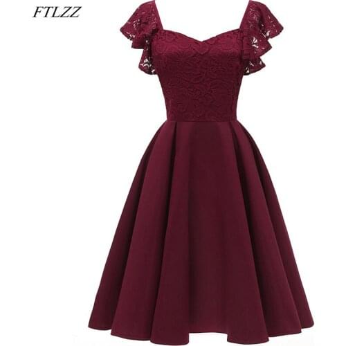 FTLZZ Summer Dresses With Lace