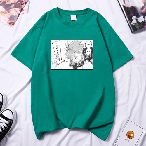 Haikyuu Anime Cute Boy Comic T Shirt For Girls Harajuku Brand T-Shirt Hip Hop Oversize Tee Shirt Summer New T-Shirts Women 2021