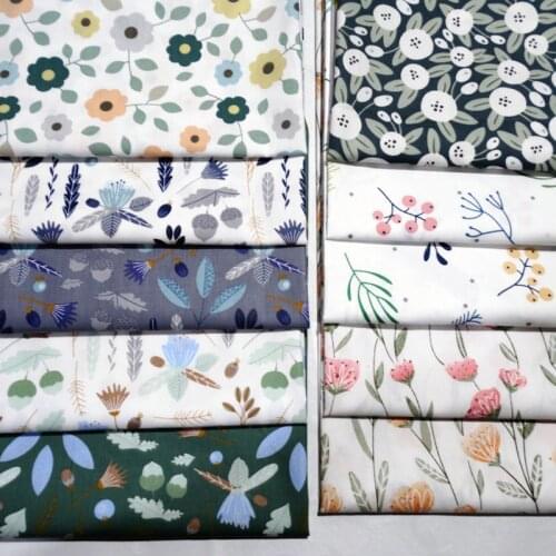 Non Fluorescent Cotton Printed Fabric Baby Girl Hand-made Dress And Skirt Cloth DIY Cotton Patchwork Material