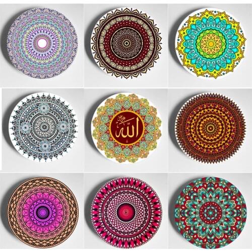Delicate Wall Plate Unique Decorative Wall Plate Beautiful Art Decoration Round Ornament Art Plate Home Living Room Studio
