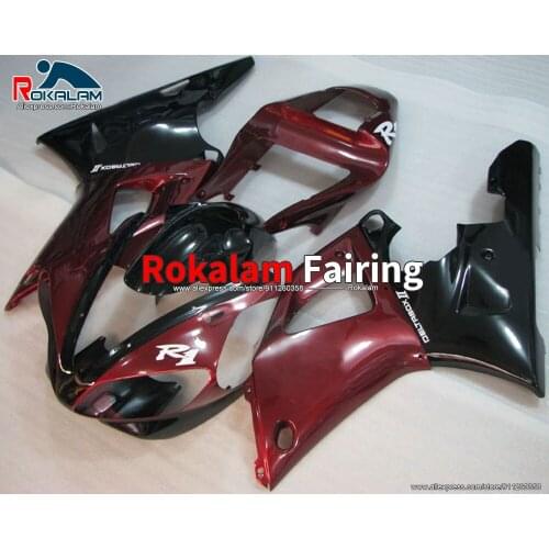 Aftermarket Cowlings For Yamaha YZF1000 R1 2000 2001 YZF-R1 00 01 Red Black Motorcycle Fairing Kit (Injection Molding)