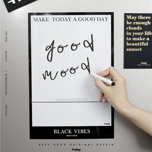 Nordic Magnetic Soft Whiteboard Refrigerator Sticker Erasable Memo Message Drawing Plan Calendar Office Teaching Recording Board