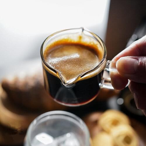 Lead Free Glass Milk Jug Italian Style Espresso Coffee Ice Latte Sharing Cup Simplicity Cafeteira Pot Household Office Creamer