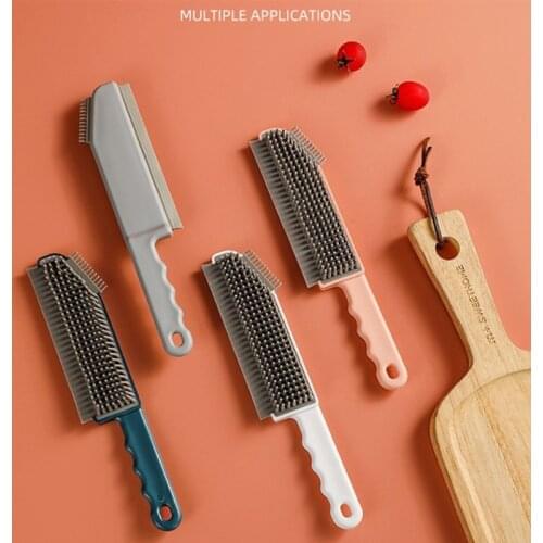 Multi-purpose Soft TPR Head Cleaning Brush Tile Floor Cleaner Scraper Window Groove Cleaning Tool