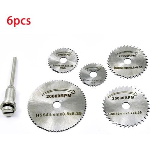 HSS Rotary Tool Accessories Woodworking Circular Saw Blades Kit Set Fits Dremel 1/8" Mandrel Mini Cutting Disc for Wood Carving