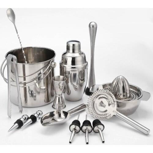 Stainless Steel Bartender Tool Set High Quality Shaker Milk Tea Cocktail Mixed Drink Shaker Tools Bar Accessories Supplies Tools