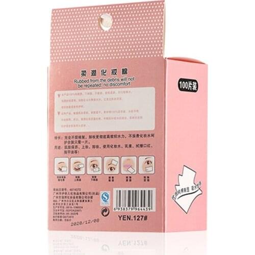 100Pcs/Set Disposable Makeup Cotton Wipes Soft Makeup Remover Pads Ultrathin Facial Cleansing Paper Wipe Make Up Tool