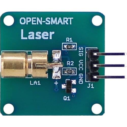 OPEN-SMART 5V 3.3V 650nm Laser Sensor Module 6mm Red Laser Dot Diode Copper Head with Triode Current Amplifier For Arduino UNO