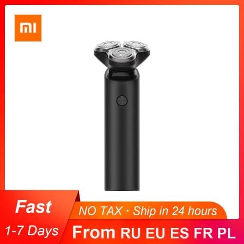 Original Xiaomi Mijia Electric Shaver S500 Razor 3 Head Dry Wet Shaving Machine Beard Trimmer Washable Blade LED Display
