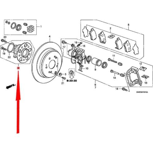 Rear wheel hub right 2011-Hon daC RV front and rear disc brake rims front and rear aluminum wheels rim aluminum rims