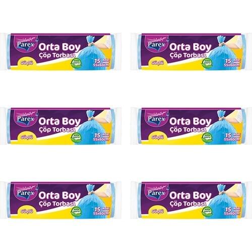 Parex Strong Garbage bag Medium Size 6'lı