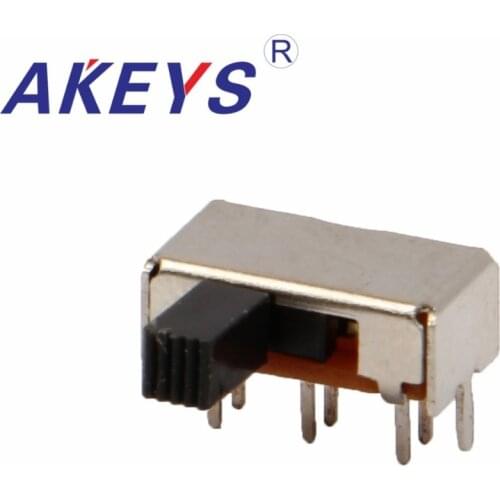 10PCS SK-22H07 2P2T Double pole double throw handle heights 5mm slide switch side insert 6 pin with 2 fixed pin