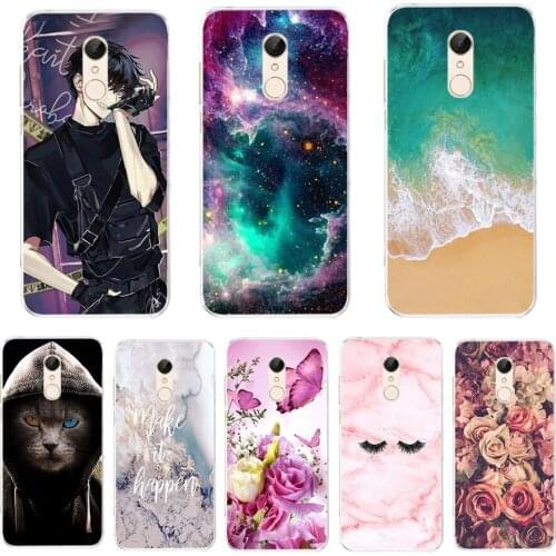 Silicone Case For xiaomi Redmi 5 Plus 5.99 Inch Case For xiaomi Redmi 5 5.7 inch Cover hongmi 5 Plus Phone Cases clear flower