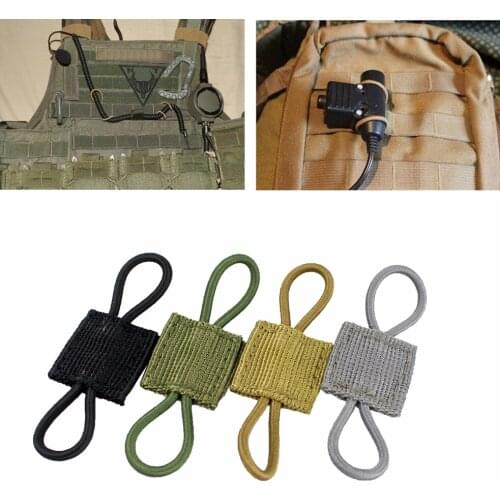 Tactical MOLLE Elastic Molle Ribbon Buckle Tactical Binding Retainer For PTT Antenna Stick Pipe