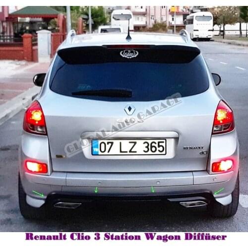 For Renault Clio 3 ST Station Wagon Diffuser Rear Bumper Extension Attachment Car Styling Auto Universal Sill Spilitter Quality