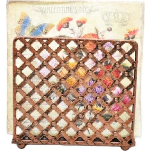 Nordic Style Wrought Iron Vertical Desktop Paper Towel Holder Kitchen Napkin Holder Retro Creative Art