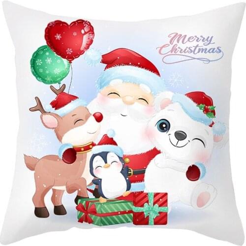1pcs Christmas Cushion Cover Decorative Sofa Pillow Cover Case Seat Car Home Decor Throw Pillowcase 45*45cm Cojines