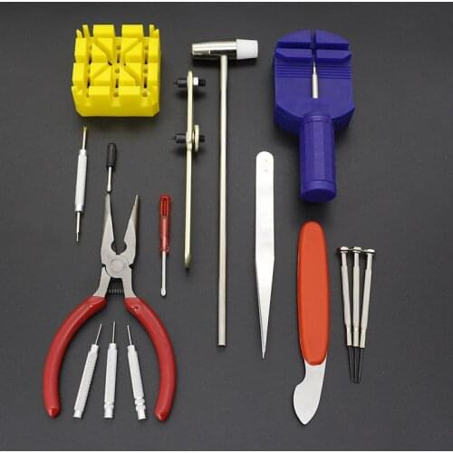16pcs Watch Repair Tool Kit Band Strap Remover Back Opener Screwdriver