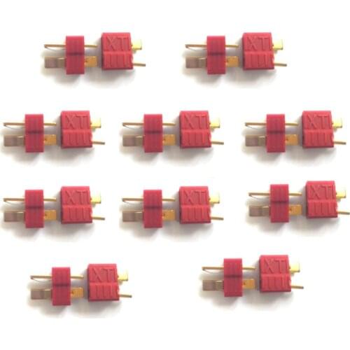 20pcs (10pairs) Anti-skidding Deans Plug T Style Connector Female / Male for RC Battery ESC