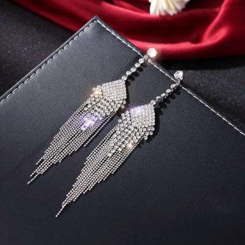2021 Oorbellen Pendientes Exaggerated Earrings Womens Long Style Tassel Temperament Fashion Vintage Versatile Trend